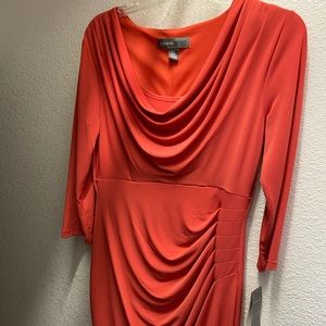 Orange cocktail dress